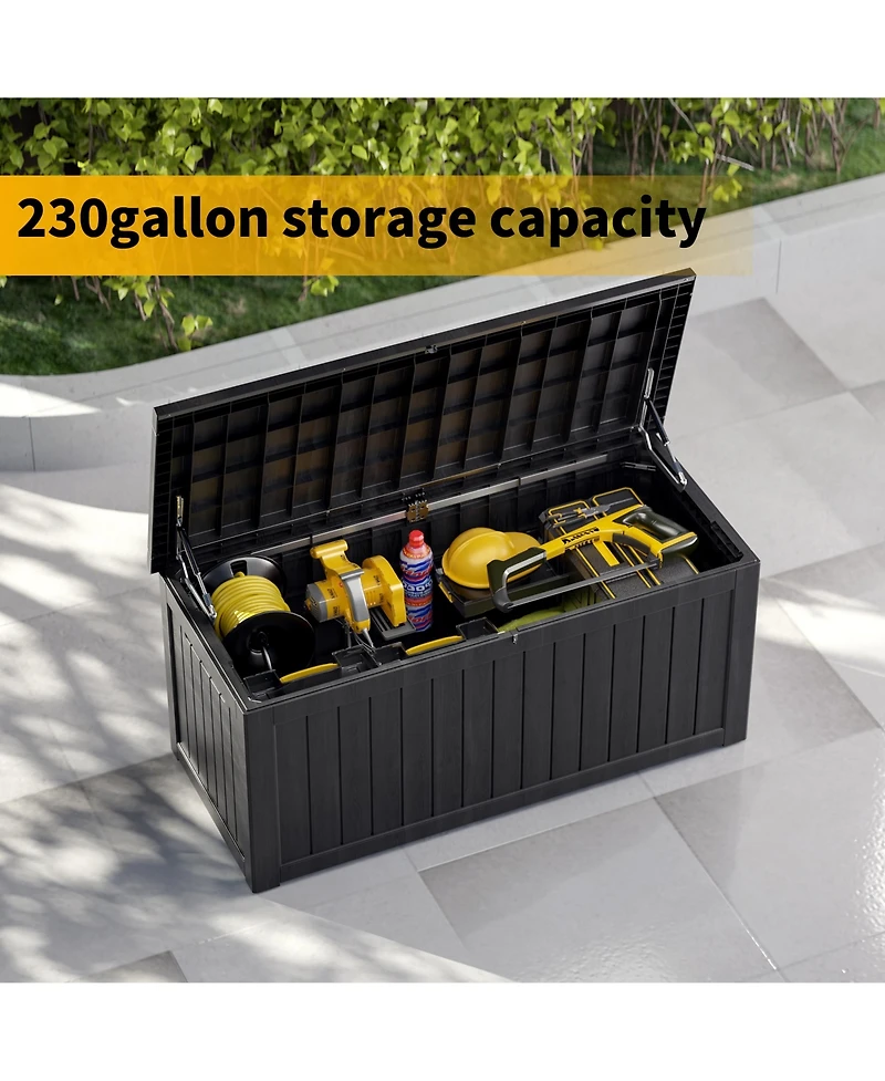 Mondawe 230 Gallon Large Resin Outdoor Storage Box