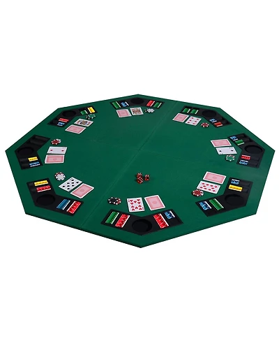 48 Inch 8 Players Octagon Fourfold Poker Table Top