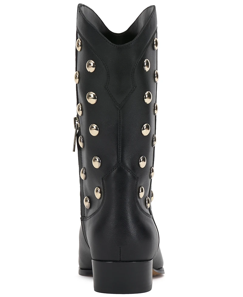Vince Camuto Women's Prilie Studded Snip-Toe Western Boots