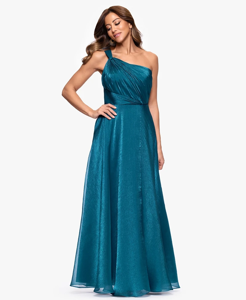 Xscape Women's One-Shoulder Organza Ball Gown