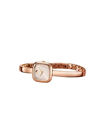 Movado Women's Museum Cushion Swiss Quartz Rose Pvd Bangle Watch, 21.50mm