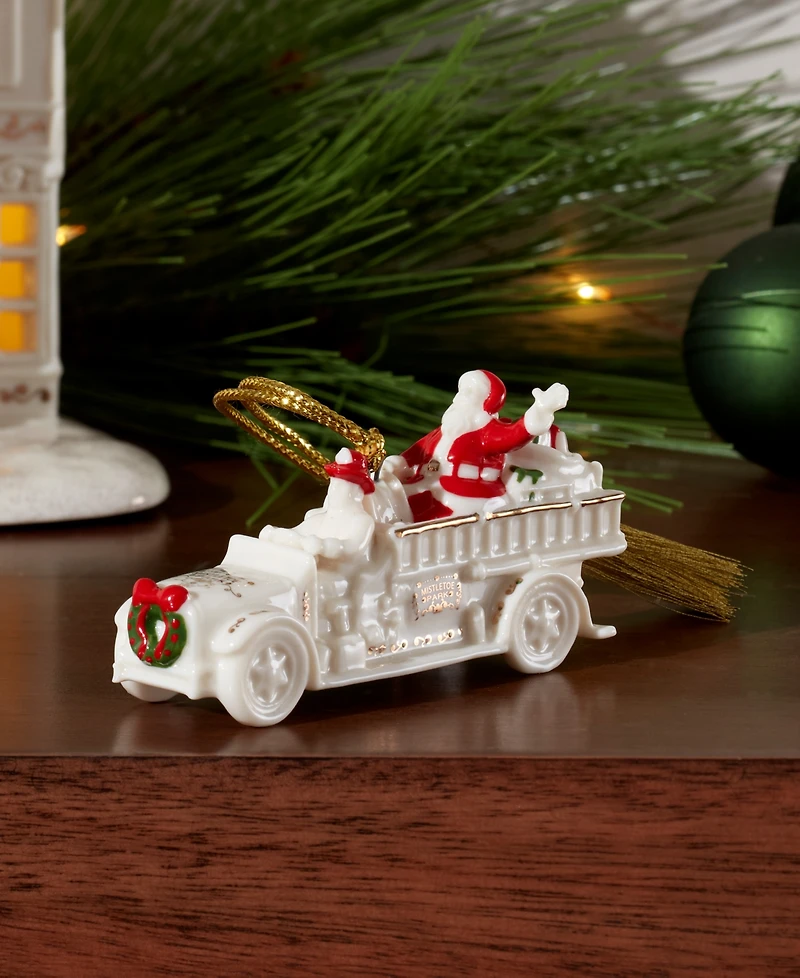 New For 2025! Lenox Mistletoe Park Fire Truck Ornament