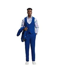 Stacy Adams Men's Stacy Adams Hybrid-Fit 3pc Suit Set, Jacket Vest and Pants