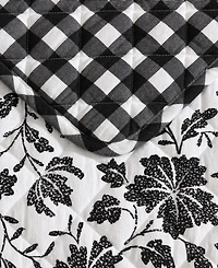 Eddie Bauer Woodblock Floral Flannel Cotton Reversible 2-Pc. Quilt Set, Twin