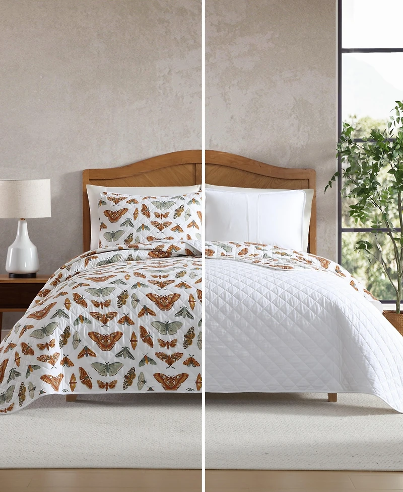Eddie Bauer Wilford Butterfly Cotton Reversible 2-Pc. Quilt Set, Twin