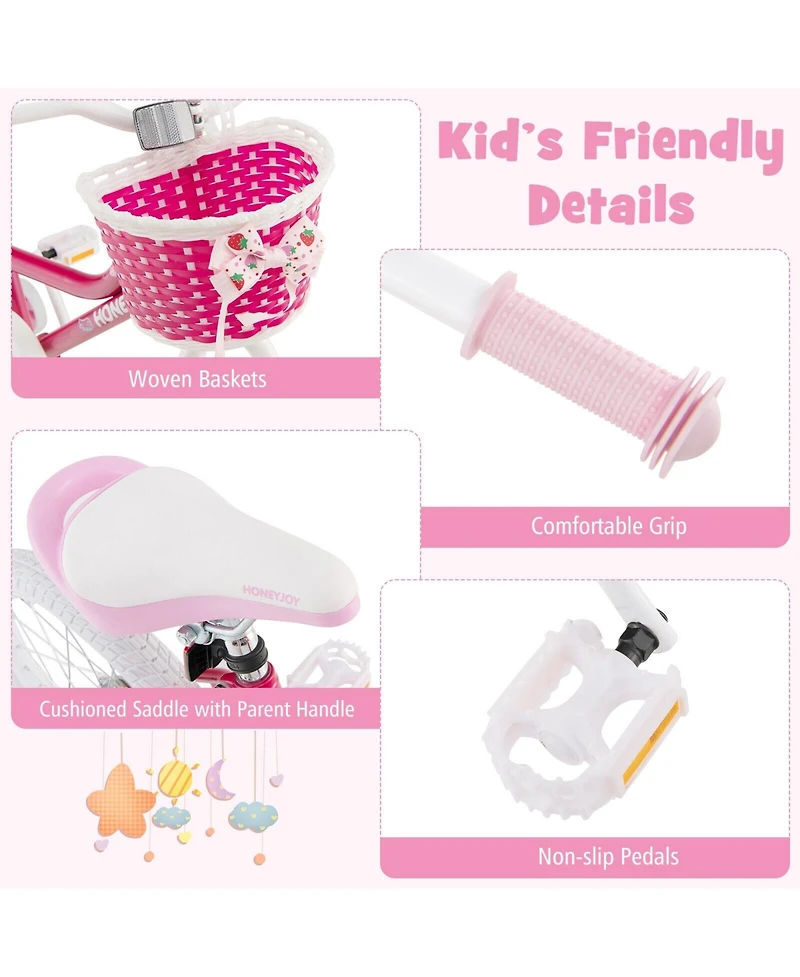 Kids Bicycle 18 Inch Toddler and Kids Bike with Training Wheels for 6-8 Year Old Kids