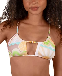 Hurley Juniors' Vacay Dreams Scoop-Neck Bralette Bikini Top