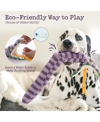 Nocciola Snacker Snake Snuffle Dog Toy, No Stuffing Squeaky&Crinkle Plush Toy