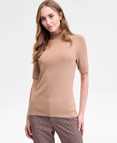 Anne Klein Women's Half-Sleeve Turtleneck Sweater