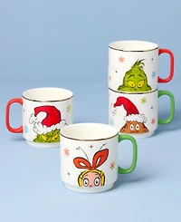 Lenox Merry Grinchmas Stackable Mugs, Set of 4