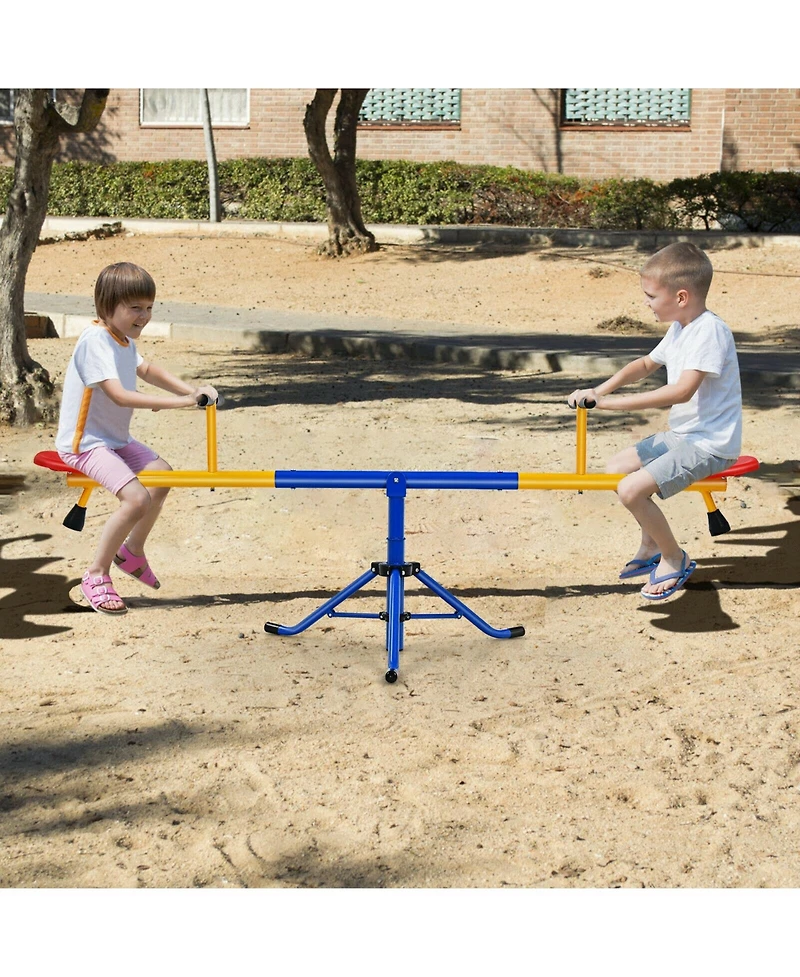 360°Rotation Kids Seesaw Swivel Teeter Totter Playground Equipment