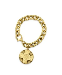 Bowood Lane 12k Gold Plated Bracelet Chain With Lords Prayer Charm