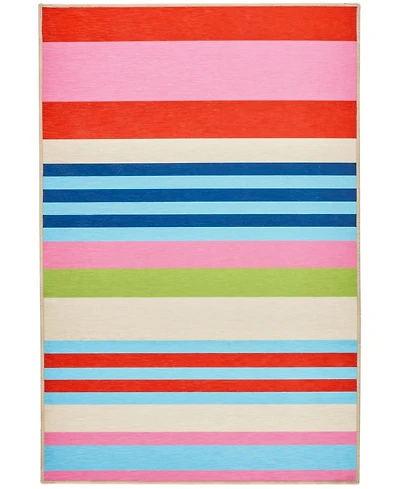 Dash and Albert Rugs by Annie Selke Beach Stripe Machine Washable DA2163 3'x5' Area Rug