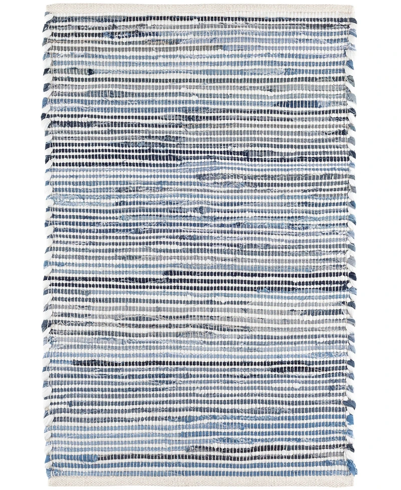 Dash and Albert Rugs by Annie Selke Denim Rag Ribbed DA1678 3'x5' Area Rug
