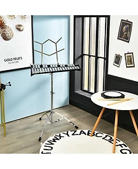 Mecale 32 Note Glockenspiel Xylophone Percussion Bell Kit with Adjustable Stand