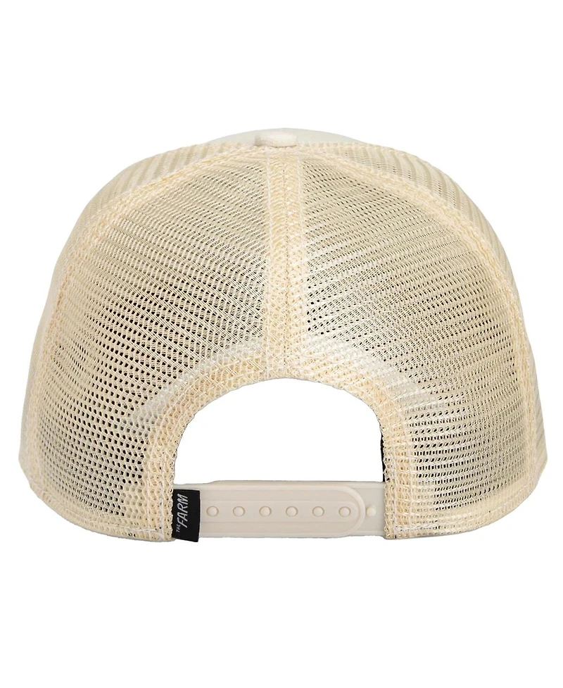 Goorin Bros Men's Cream Deadly Companion Adjustable Canvas Trucker Hat