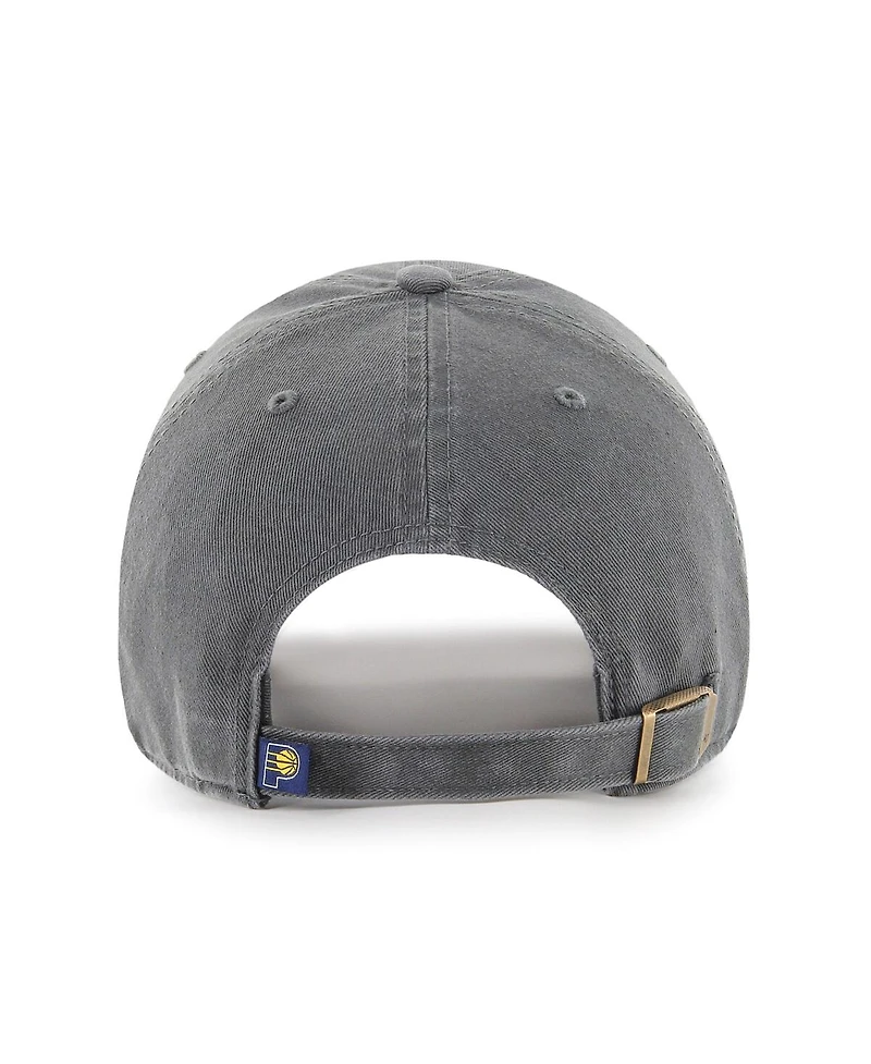 '47 Brand Men's Charcoal Indiana Pacers Primary Logo Clean Up Adjustable Hat