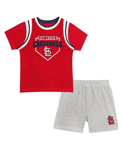 Outerstuff Preschool Fanatics St. Louis Cardinals Loaded Base T-Shirt and Shorts Set
