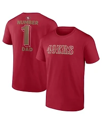 Fanatics Men's Scarlet San Francisco 49ers Big Tall Number One Dad T-Shirt
