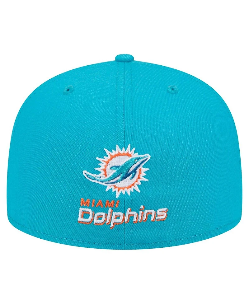 New Era Men's Aqua Miami Dolphins Ransom 59FIFTY Fitted Hat