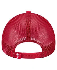 New Era Toddler White/Red Philadelphia Phillies Painted A-Frame 9FORTY Trucker Adjustable Hat