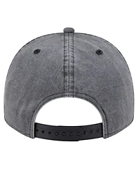 New Era Men's Charcoal La Clippers Throwback Washed Pre-Curved 9FIFTY Snapback Hat