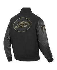 Pro Standard Men's Black New York Jets Full-Zip Varsity Jacket