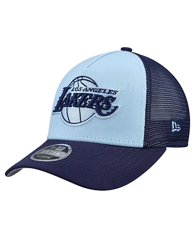 New Era Big Boys and Girls Light Blue Los Angeles Lakers Color Pack 9FORTY A-Frame Trucker Adjustable Hat