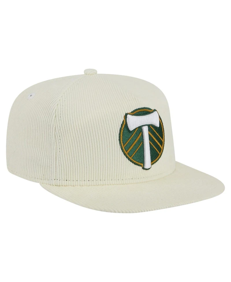 New Era Men's Cream Portland Timbers 2025 Kickoff Snapback Golfer Hat