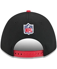 New Era Big Boys and Girls Black/Scarlet San Francisco 49ers 2025 Nfl Draft 9FORTY A-Frame M-Crown Adjustable Hat