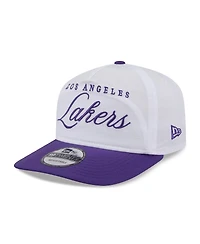 New Era Men's White/Purple Los Angeles Lakers 2025 Nba Draft On-Stage Nylon 19TWENTY Adjustable Hat