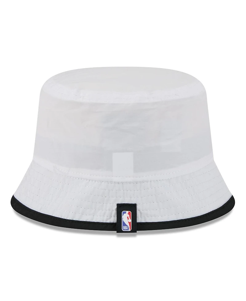 New Era Men's White/Black San Antonio Spurs 2025 Nba Draft Nylon Bucket Hat