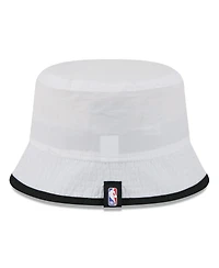 New Era Men's White/Black San Antonio Spurs 2025 Nba Draft Nylon Bucket Hat