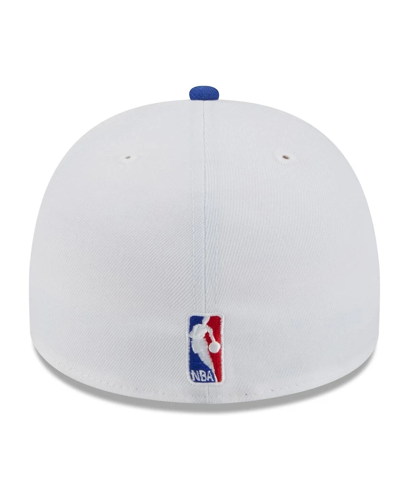 New Era Men's White/Blue York Knicks 2025 Nba Draft A-Frame 59FIFTY Fitted Hat