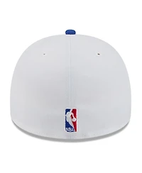 New Era Men's White/Blue York Knicks 2025 Nba Draft A-Frame 59FIFTY Fitted Hat
