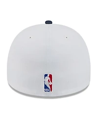 New Era Men's White/Navy Minnesota Timberwolves 2025 Nba Draft A-Frame 59FIFTY Fitted Hat