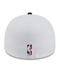 New Era Men's White/Navy Denver Nuggets 2025 Nba Draft A-Frame 59FIFTY Fitted Hat