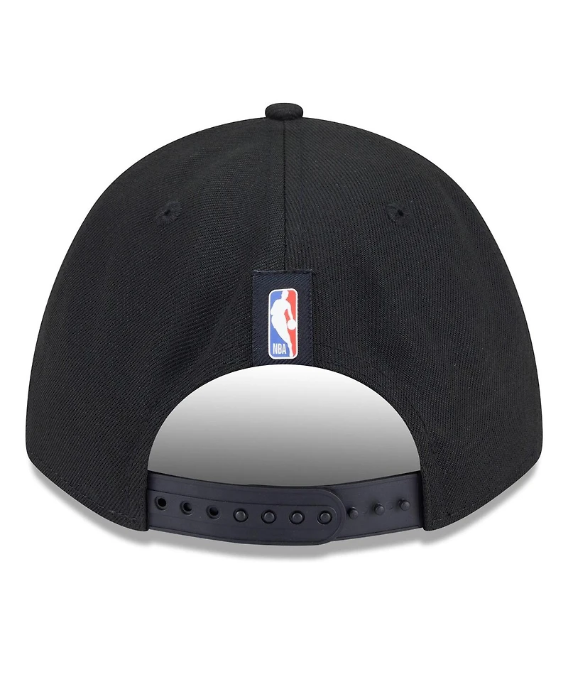 New Era Men's Black San Antonio Spurs 2025 Nba Draft M-Crown A-Frame 9FORTY Adjustable Hat