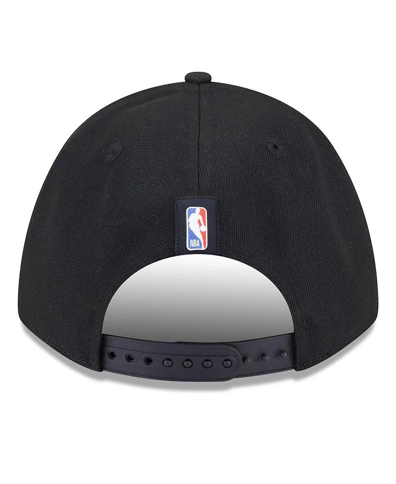 New Era Men's Black Miami Heat 2025 Nba Draft M-Crown A-Frame 9FORTY Adjustable Hat