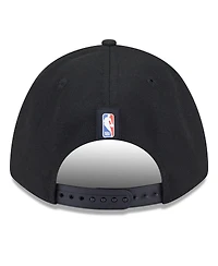 New Era Men's Black Miami Heat 2025 Nba Draft M-Crown A-Frame 9FORTY Adjustable Hat