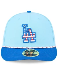 New Era Men's Light Blue/Royal Los Angeles Dodgers 2025 Fourth of July Low Profile 59FIFTY Fitted Hat