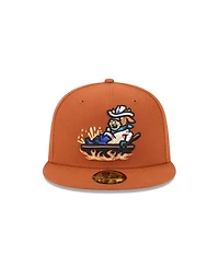 New Era Men's Brown Amarillo Sod Poodles Theme Nights 59FIFTY Fitted Hat