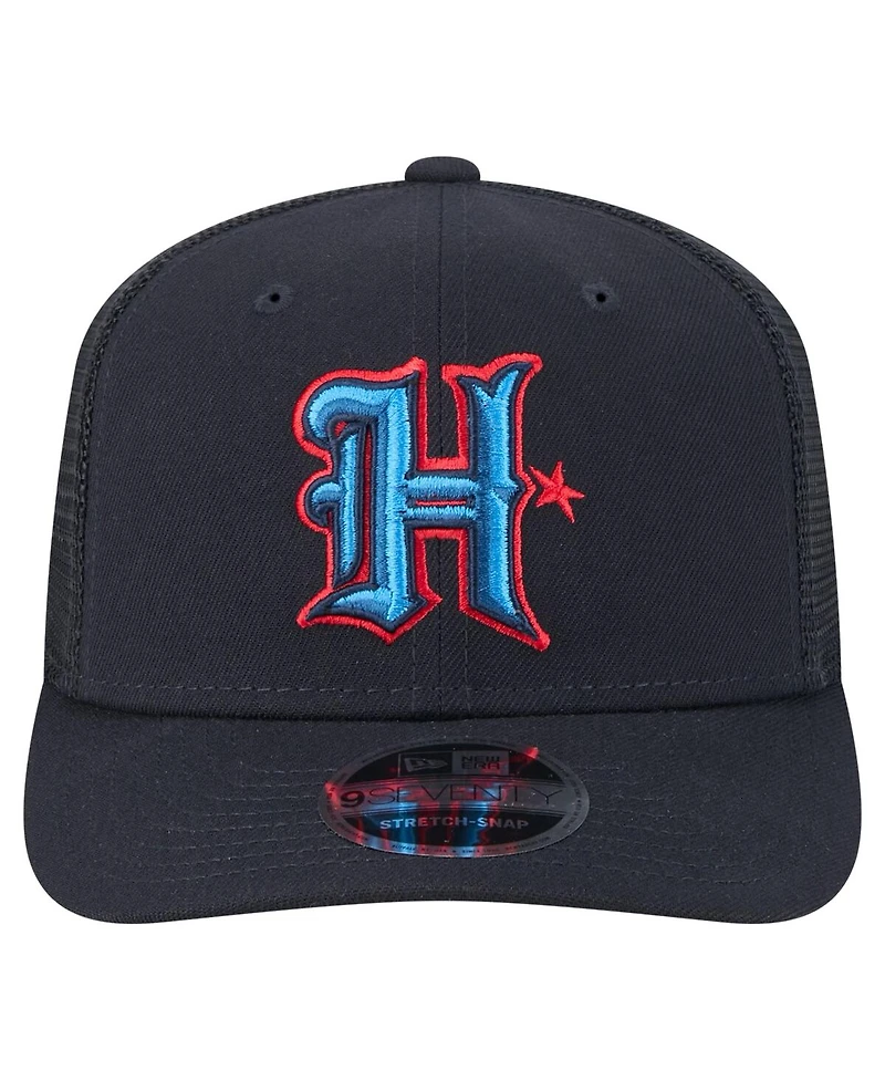 New Era Men's Navy Houston Texans Team Collection 9SEVENTY Stretch-Snap Adjustable Hat