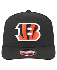 New Era Men's Black Cincinnati Bengals Team Collection 9SEVENTY Stretch-Snap Adjustable Hat