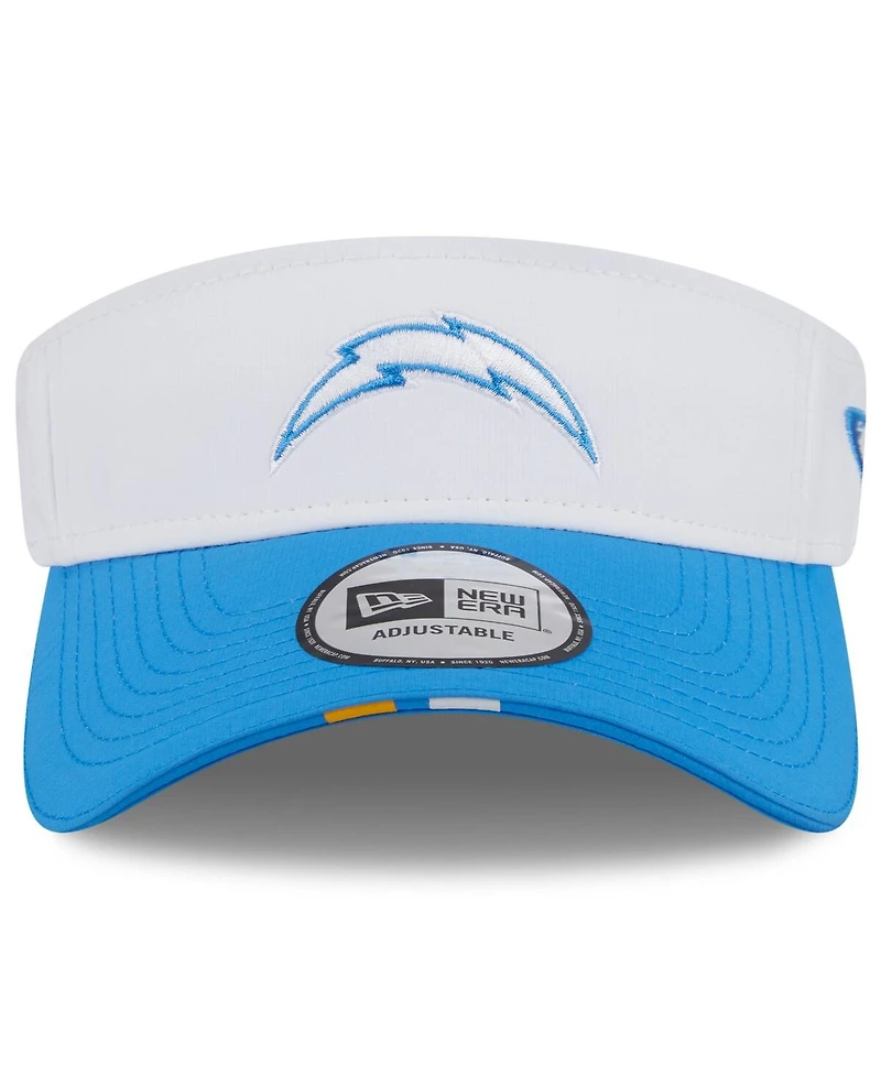 New Era Men's White/Powder Blue Los Angeles Chargers 2025 Nfl Training Camp Adjustable Visor Hat
