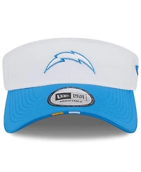 New Era Men's White/Powder Blue Los Angeles Chargers 2025 Nfl Training Camp Adjustable Visor Hat