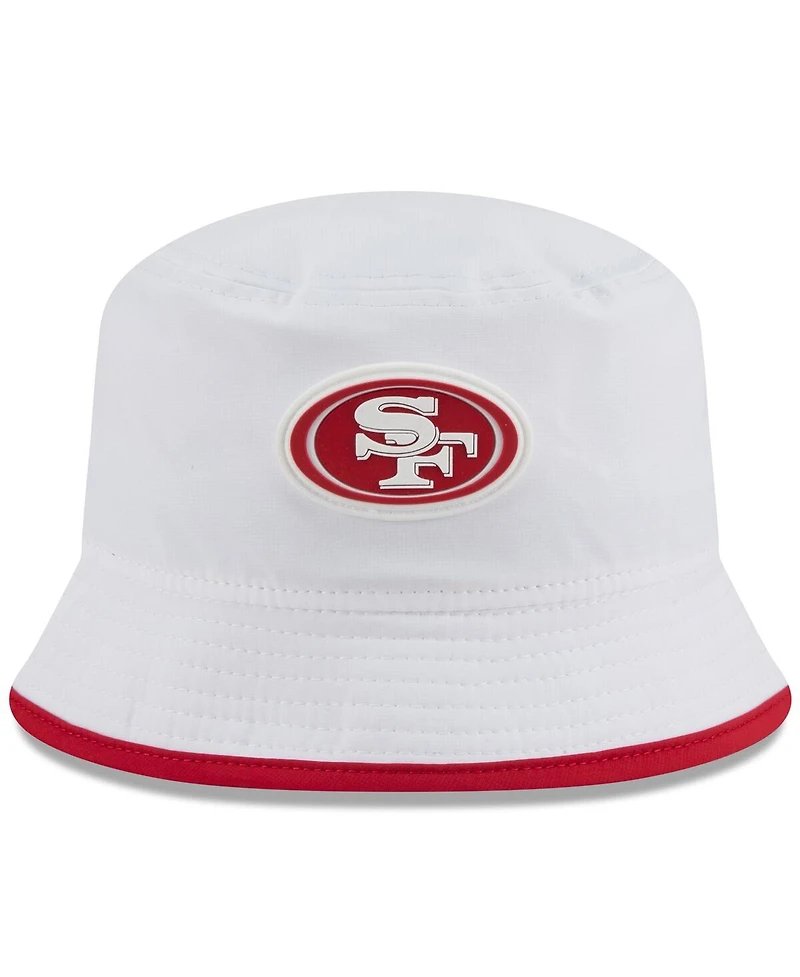 New Era Men's White San Francisco 49ers 2025 Nfl Training Camp Stretch Bucket Hat