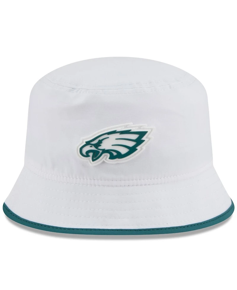 New Era Men's White Philadelphia Eagles 2025 Nfl Training Camp Stretch Bucket Hat
