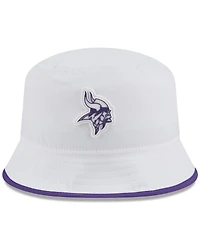 New Era Men's White Minnesota Vikings 2025 Nfl Training Camp Stretch Bucket Hat