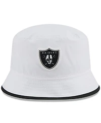 New Era Men's White Las Vegas Raiders 2025 Nfl Training Camp Stretch Bucket Hat
